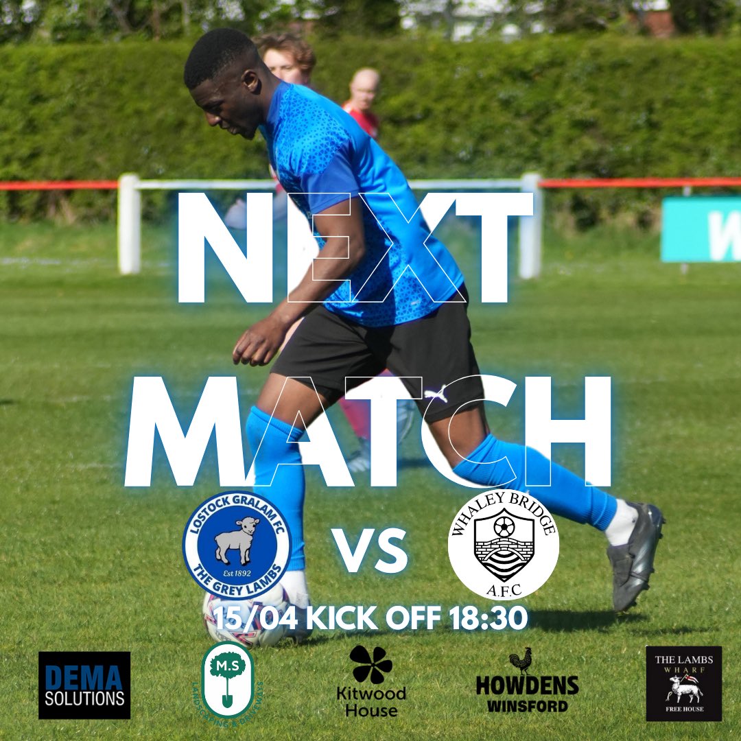Lostock Gralam FC (@thegreylambs) on Twitter photo No game this weekend but don’t worry we’re back in action on Tuesday as we welcome <a href="/WhaleyBridgeFC/">Whaley Bridge AFC</a> to the Park Stadium. Get down for your mid week football fix and support the lads!🐑⚽️
#TheGreyLambs No game this weekend but don’t worry we’re back in action on Tuesday as we welcome <a href="/WhaleyBridgeFC/">Whaley Bridge AFC</a> to the Park Stadium. Get down for your mid week football fix and support the lads!🐑⚽️
#TheGreyLambs