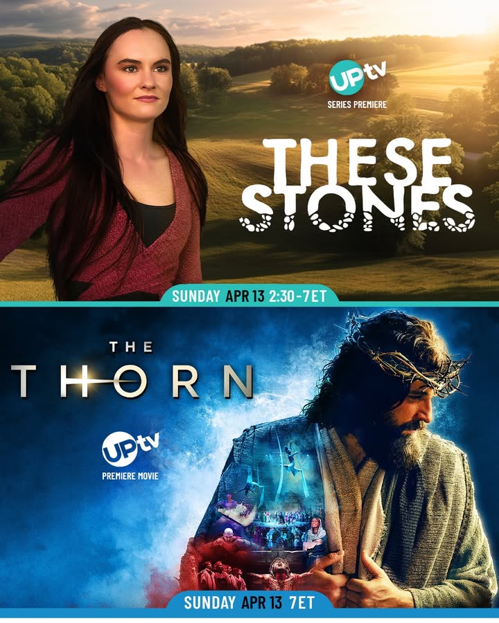 UPtv's tweet photo. She uncovered a secret mission.
He carried out the greatest one of all.
Spend your Sunday with a powerful lineup:
✨ 'These Stones' begins at 2:30 PM ET
🎭 'The Thorn' premieres at 7 PM ET
Experience them back-to-back—only on UPtv! 📺
#BringTheSpring | #FaithInspired https://t.co/kynEKYlTYI