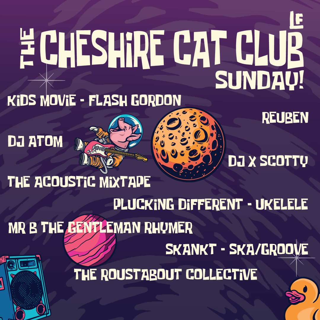 Ready for Rock Night? Some Comedy? Or some wild and whacky acts? 🎉🙌 

Featuring Leeroy Thornhill ex Prodigy member and Miles Hunt from The Wonderstuff - The Cheshire Cat Club lineup is stacked and has something to keep the entire family entertained! 🎉❤️