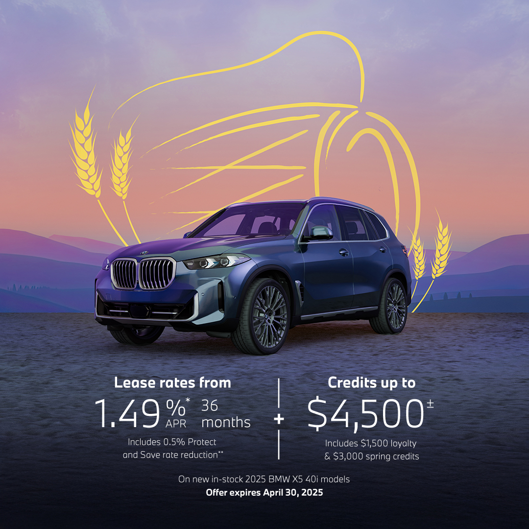 AutoWestBMW's tweet photo. Celebrate Vaisakhi with a drive that turns every journey into a celebration.⁠
⁠
Enjoy shorter terms, lower rates, and up to $4,500 in credits on select 2025 BMW X5 models. Plus, receive No-Charge Scheduled Maintenance for 3 years or 60,000 km.⁠
⁠
#AutoWestBMW #BMW #Vaisakhi https://t.co/bfr8fuiFqo