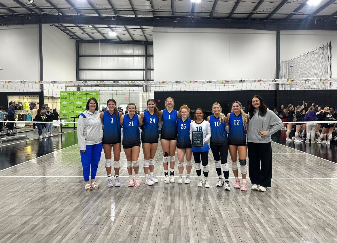 Champions of the Fleur de Lis Fest and undefeated on the weekend. #WeAreEKJV 💙🖤🏐🏆