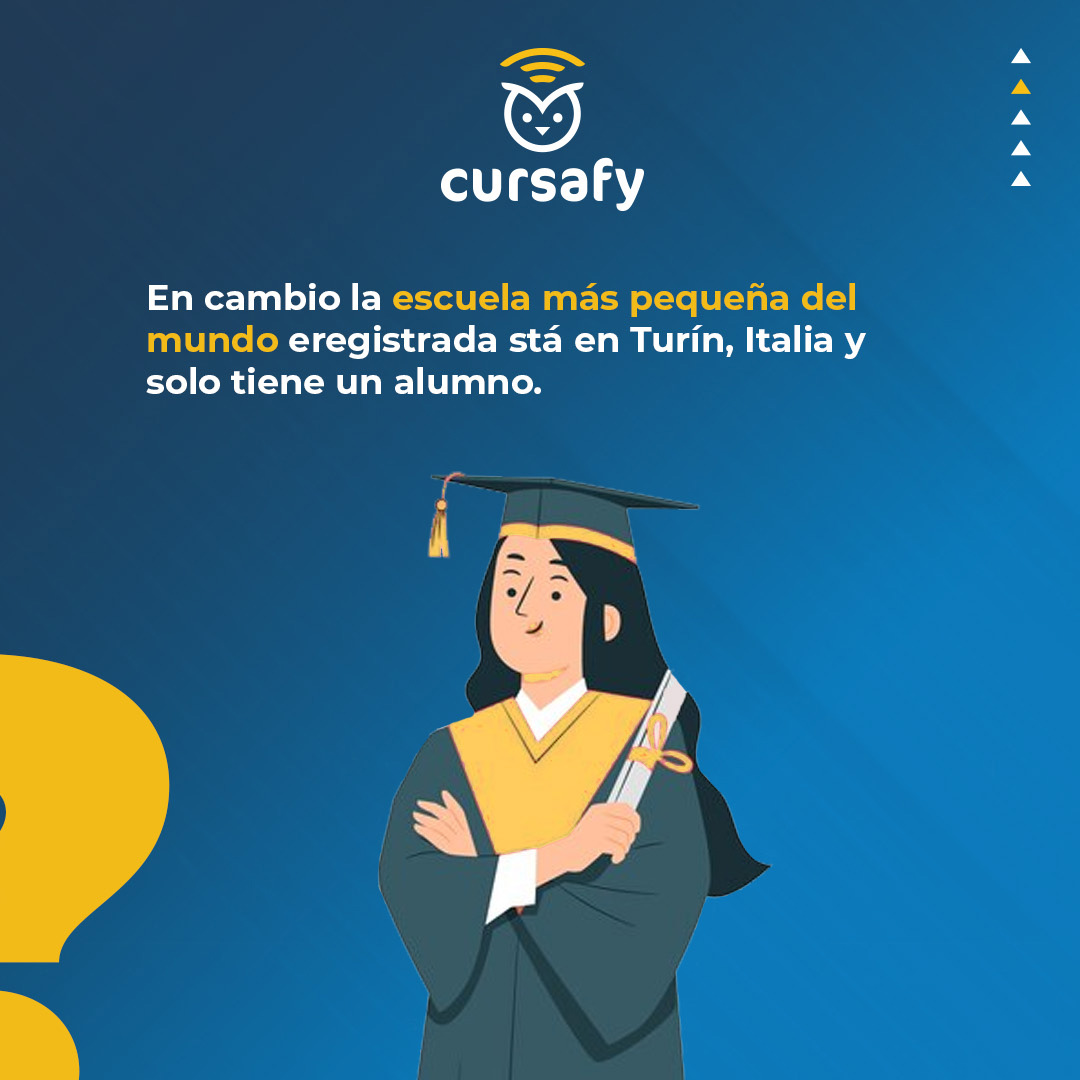 cursafy's tweet photo. ¿Saben cuál es la escuela más grande y la más pequeña del mundo? Aquí te lo contamos. https://t.co/fAaOJeeTnq