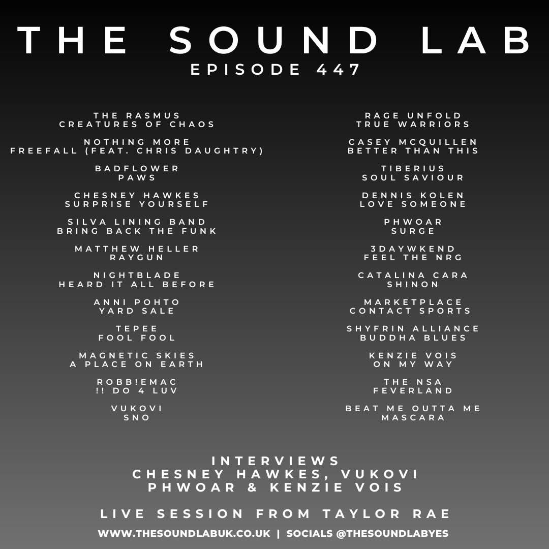 The Sound Lab (@thesoundlabyes) on Twitter photo We have our brand new radio show now available for you at mixcloud.com/TheSoundLabUK/…
On this week’s show we have interviews from <a href="/ChesneyHawkes/">chesneyhawkes</a>, <a href="/Vukoviband/">VUKOVI</a>, <a href="/phwoarband/">PHWOAR</a> & <a href="/KenzieVois/">Kenzie Vois</a> plus a live session from Taylor Rae!
#podcast #newmusic #musicpodcast We have our brand new radio show now available for you at mixcloud.com/TheSoundLabUK/…
On this week’s show we have interviews from <a href="/ChesneyHawkes/">chesneyhawkes</a>, <a href="/Vukoviband/">VUKOVI</a>, <a href="/phwoarband/">PHWOAR</a> & <a href="/KenzieVois/">Kenzie Vois</a> plus a live session from Taylor Rae!
#podcast #newmusic #musicpodcast