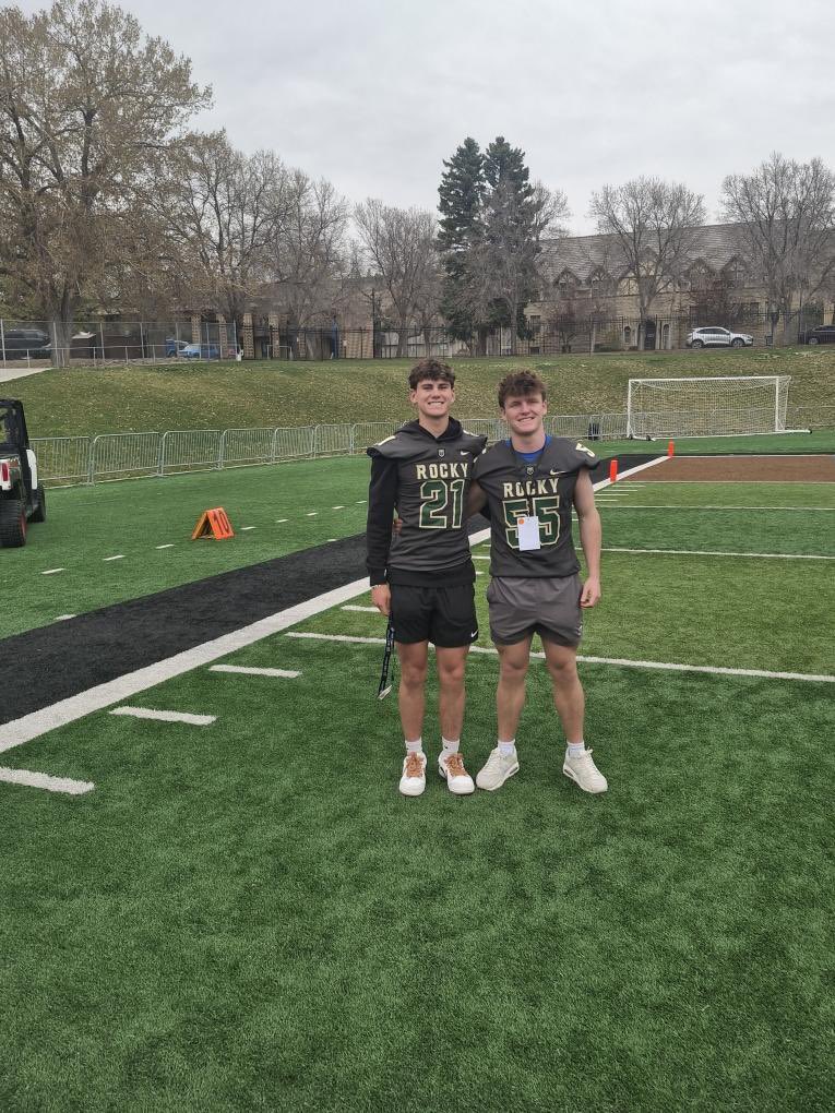 ZachLarson75_'s tweet photo. Thank you @SamMoraJr @Coach_Stutz @Rocky_Football for the amazing prospect day invite! https://t.co/Hr370uGk9a