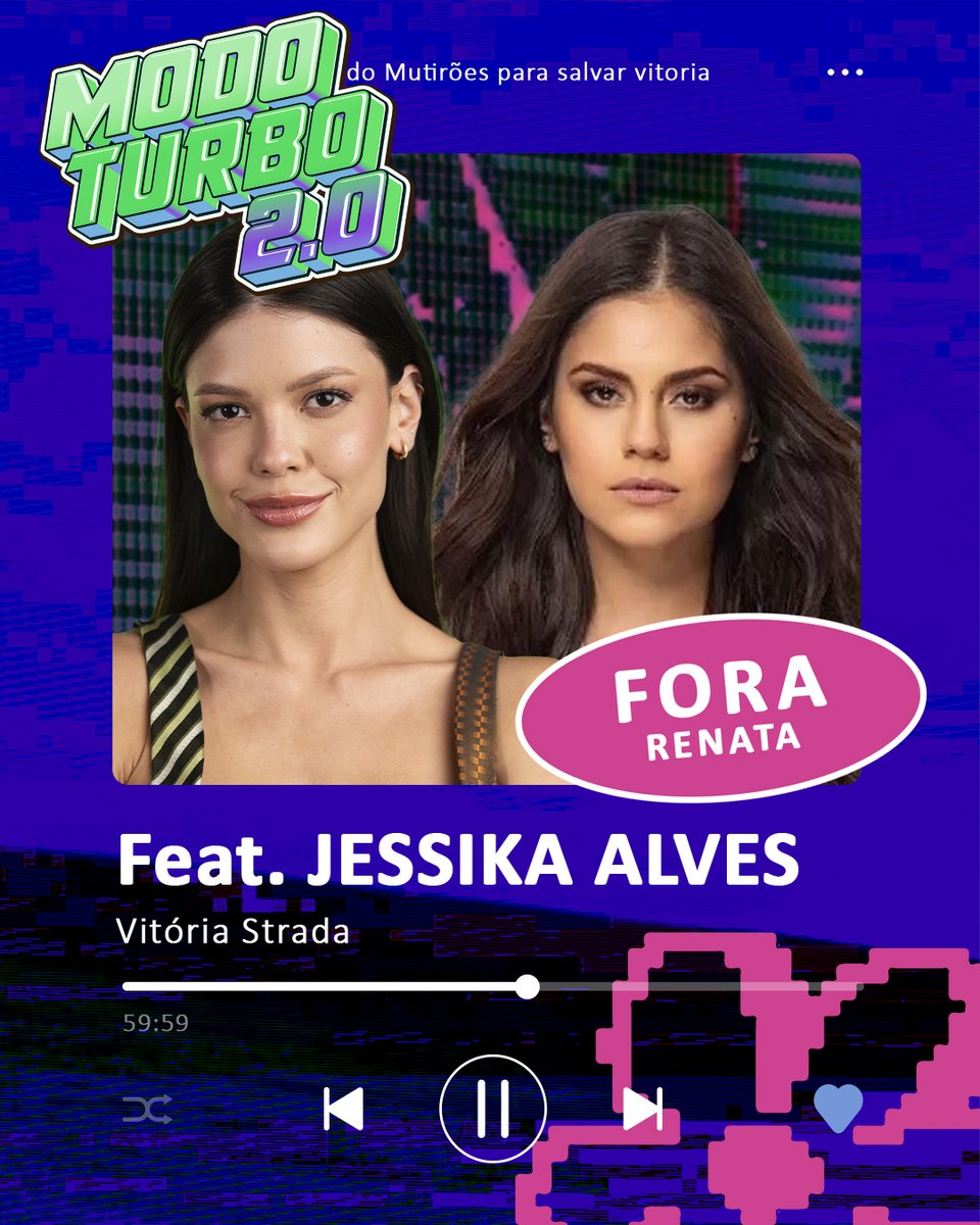 🦩 MUTIRÃO FEAT JESSIKA ALVES 🦩

🗳A cada 10 VOTOS comente um EMOJI!

❌ O voto é para ELIMINAR, vote em RENATA

✅ Meta: 15K respostas

⏰ Encerramento às 19h

▶️ VOTO ÚNICO: bit.ly/4jtrzOg 
▶️ VOTO TORCIDA: glo.bo/3Ert4h1

#BBB25 #Teamstrada #ForaRenata