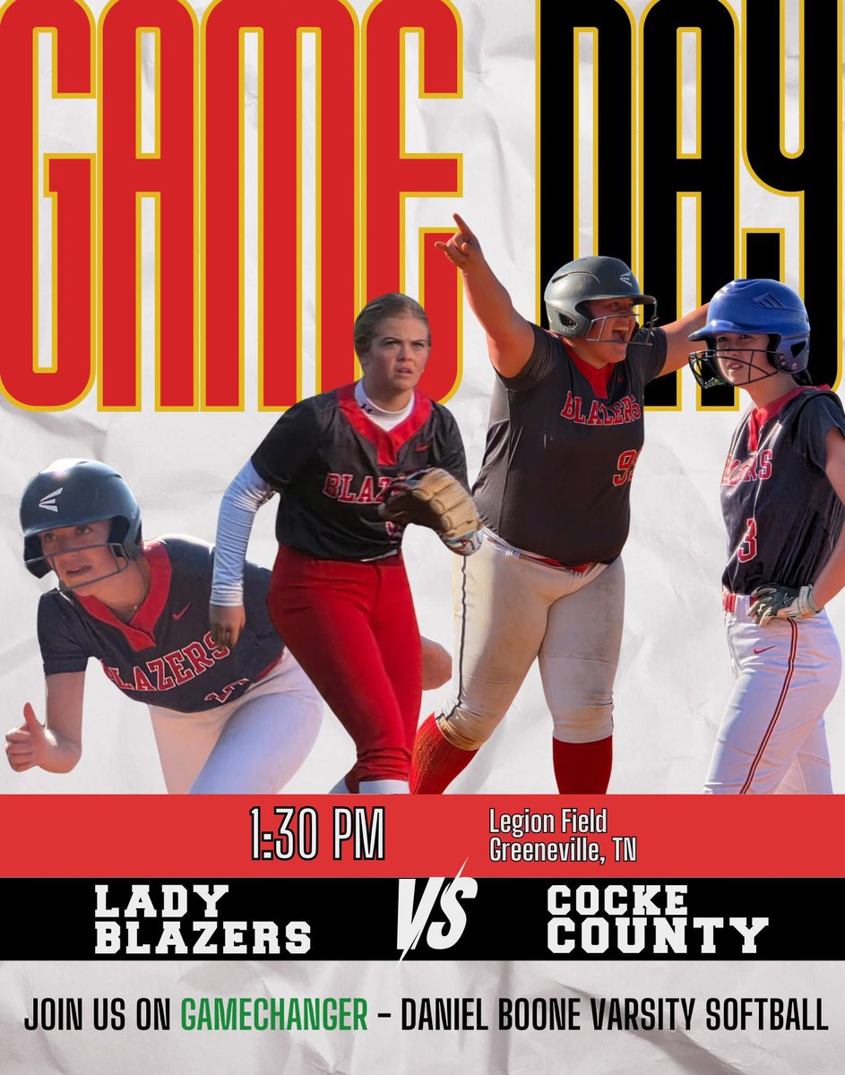 Daniel Boone Lady Blazers-Today at 1:30 pm! Go Boone! ❤️ 💛