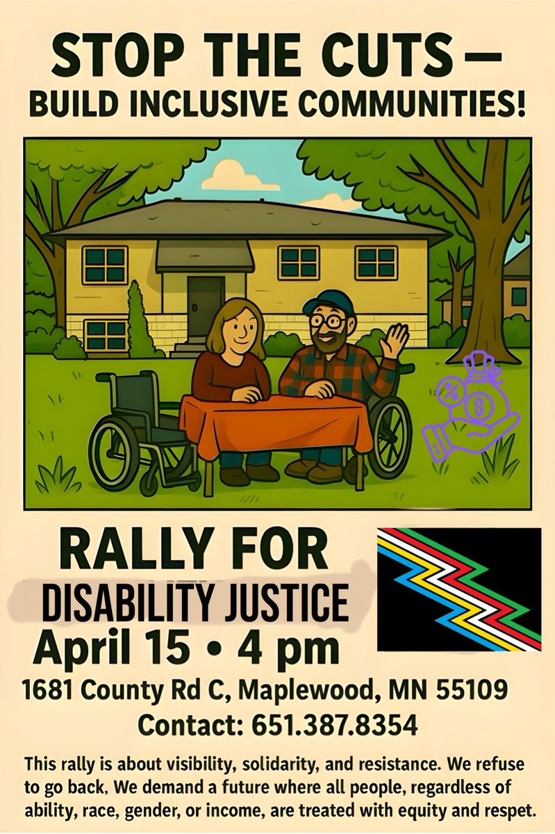 This isn’t just our fight—it’s a fight for every disabled Minnesotan’s right to stay in their home and community. Show up. Speak out. We need you. #DisabilityJustice #HousingIsAHumanRight #StopTheEviction