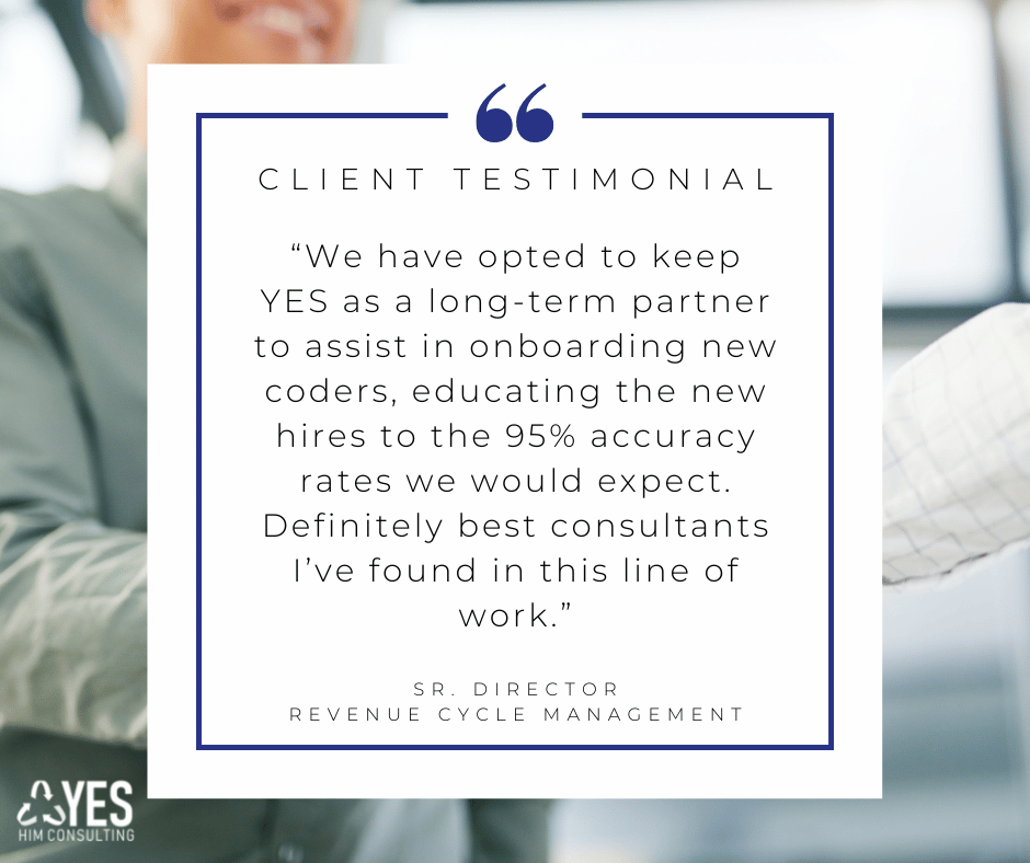 YesHIMconsult's tweet image. Helping clients hit 95%+ accuracy with new hires? Being the consultants they trust for long-term success? That’s what YES does best. ow.ly/BxAL50VsBhl
#YESHIMConsulting #MedicalCodingAudits #HealthInformationManagement #MedicalCodingServices #MedicalCodingEducation #HIM