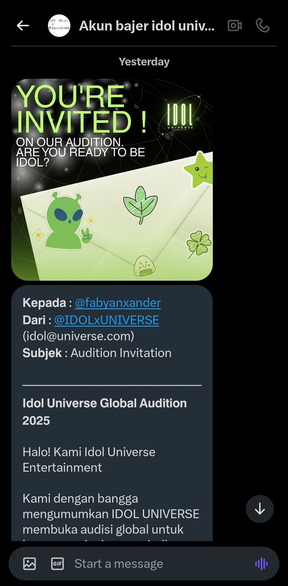 fabyanxander's tweet photo. @IDOLxUNIVERSE trainee jalur undangan ya? Posisi aku justify ya. https://t.co/NYGIut5jpA
