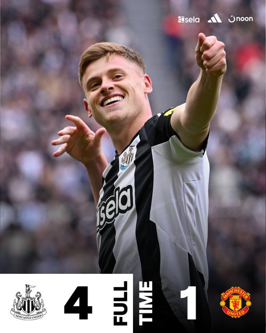 FULL-TIME | Newcastle United 4 Man Utd 1