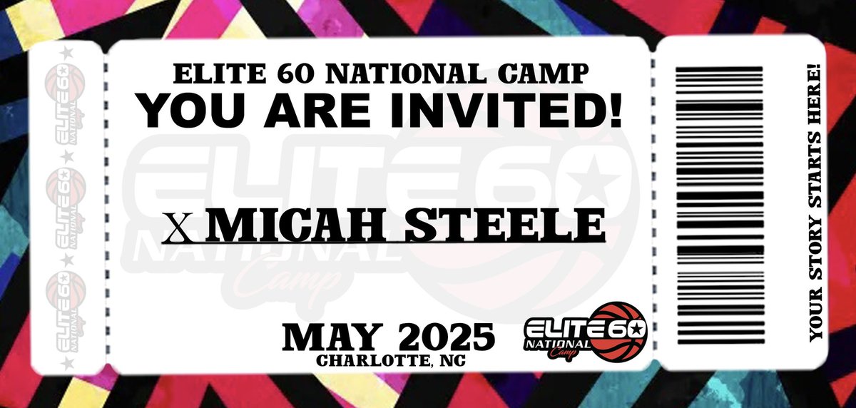 Class of 2028 Trinity Christian High School (GA) Micah Steele has been INVITED to the Elite 60 National Camp.