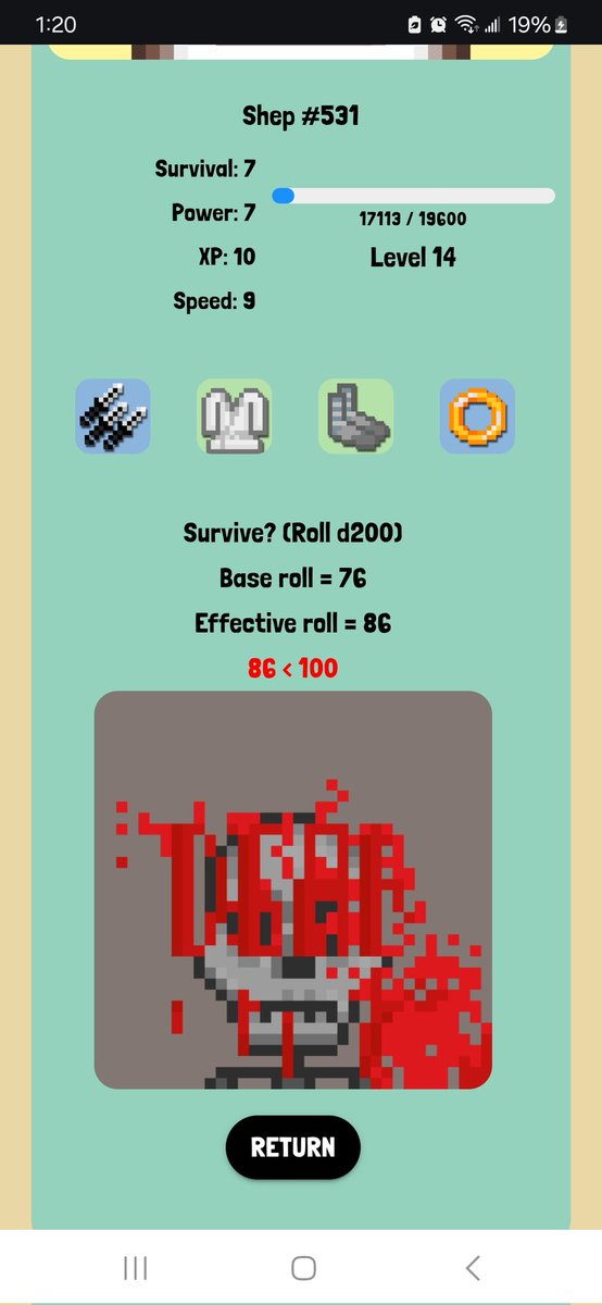 My 1st death <a href="/ShepNFTs/">Shep || MEEP 🐑</a> but hit some nice meep on the first quest 🍻
#TheHorseCountry