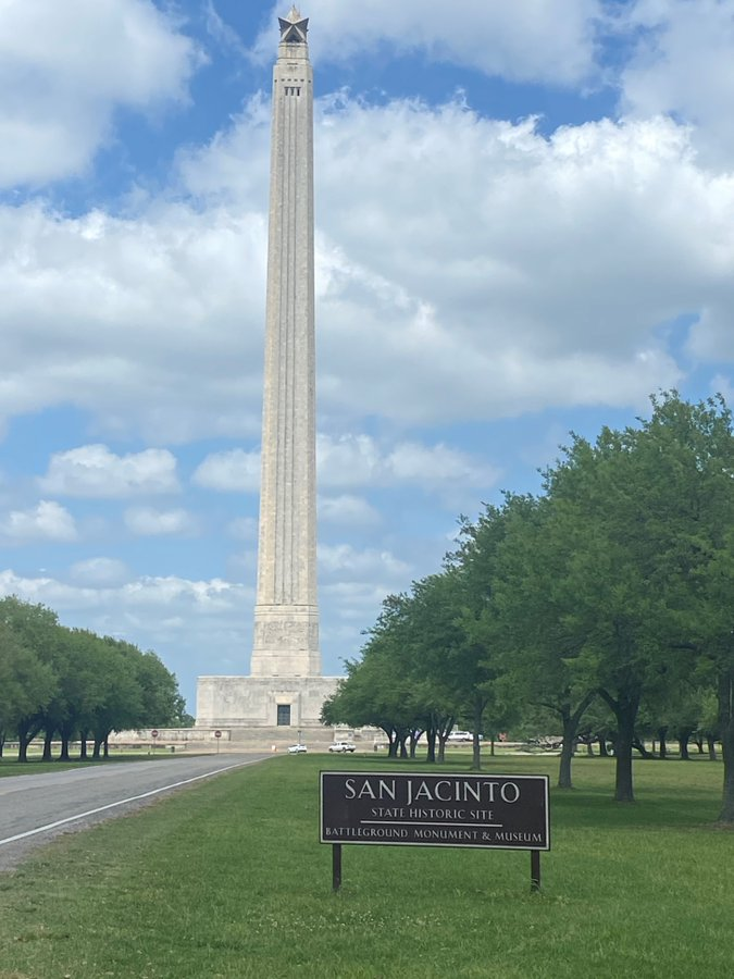 TexHistMarkers's tweet photo. The San Jacinto Monument 
San Jacinto Battle Ground, April 21, 1836 
State Historic Site 
Harris County, Texas
 #BattleOfSanJacinto #SanJacintoDay https://t.co/epPWGqhioz