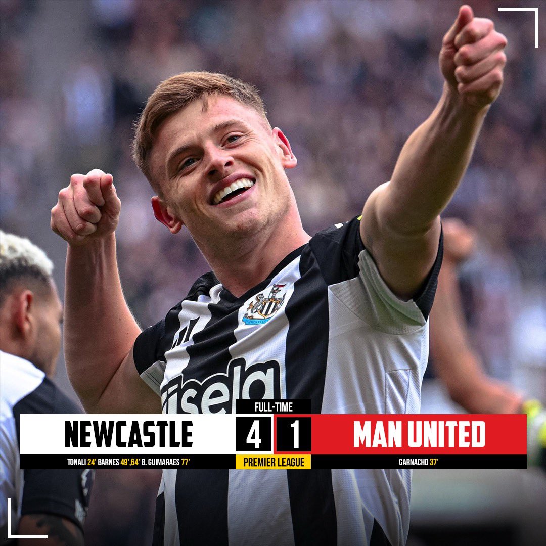 [FT] Newcastle United 4-1 Manchester United