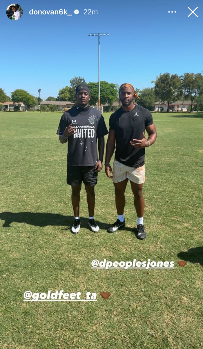 Incoming Gamecock WR Donovan Murph is currently in Miami on Spring Break training and working with NFL WR Donovan Peoples-Jones.
