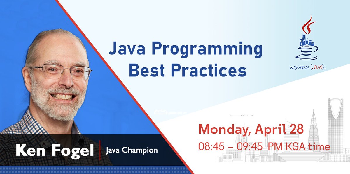 RiyadhJUG's tweet image. Let's explore @Java Programming Best Practices 🚀
Join @omniprof to discover common Java coding pitfalls and professional standards for maintainable code.
🗓️ Mon, Apr 28
🕘 8:45 PM (KSA Time)
✅ Free Registration: bit.ly/42yReOU