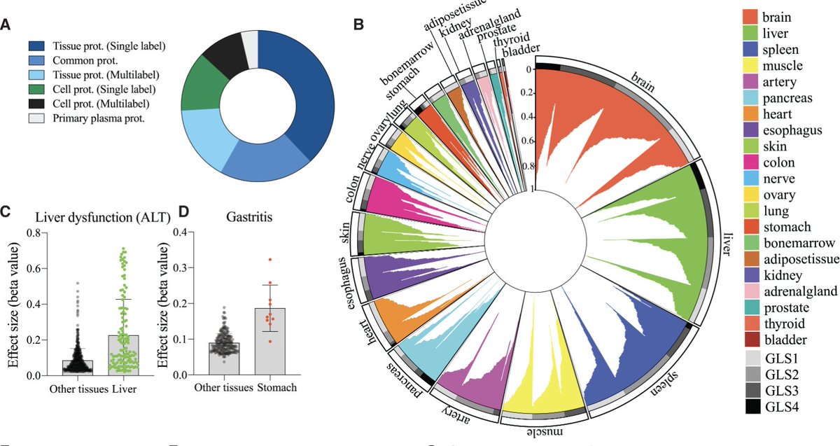 Interesting reads on genetics, omics, &amp; precision medicine from this week👇

1⃣A distribution atlas of the human proteome

There is constant influx and efflux of proteins between the plasma and surrounding organs and cells. 

Applying proteomics in 18 organs &amp; 8 blood cell types