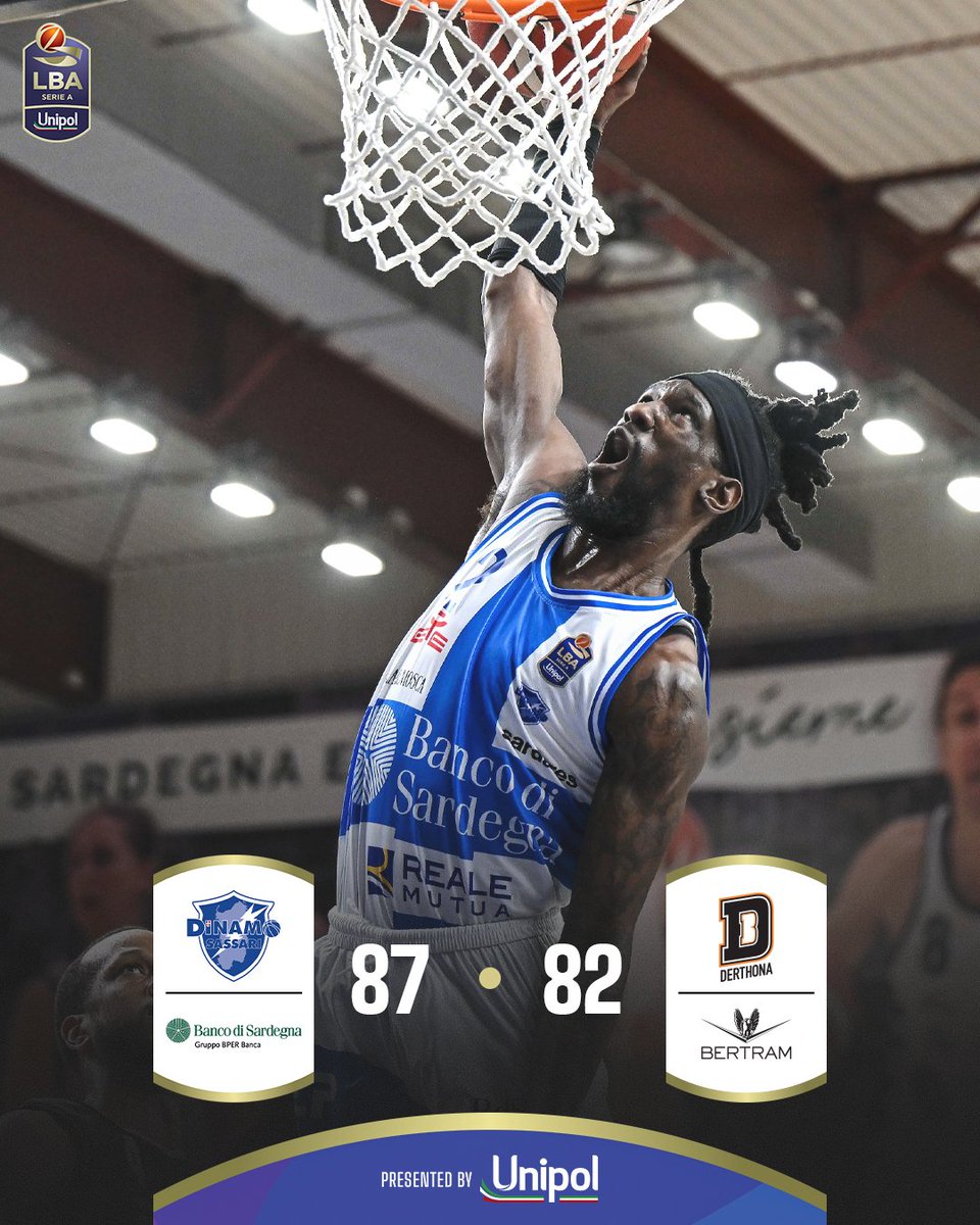 17 punti + 9 rimbalzi e 6 recuperi: Briante Weber si carica sulle spalle una <a href="/dinamo_sassari/">Dinamo Sassari</a> che trova i suoi top scorer in Fobbs e Bibbins, entrambi a 19 pt 👏
In doppia cifra anche Cappelletti: per il <a href="/DerthonaBasket/">Derthona Basket</a> Vital chiude a 24 pt 🏀

#TuttoUnAltroSport <a href="/UnipolCorporate/">Unipol Corporate</a>