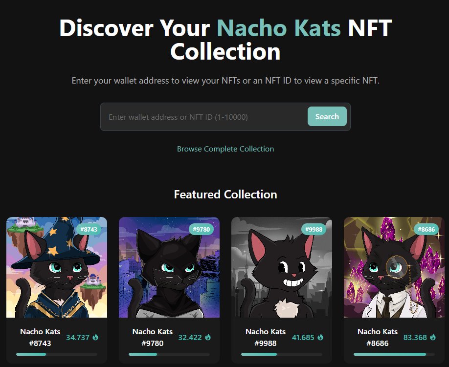 Nacho the 𐤊at (@nachowyborski) on Twitter photo Track Your NFT Power NOW! 🔥
Want to know how powerful your NachoKats NFTs are for staking on <a href="/ZealousSwap/">Zealous Swap</a>?
You can now check your Power with just your wallet address or NFT ID:
🔗 katpower.nachowyborski.xyz
Get ready to climb that leaderboard. 🐾 Track Your NFT Power NOW! 🔥
Want to know how powerful your NachoKats NFTs are for staking on <a href="/ZealousSwap/">Zealous Swap</a>?
You can now check your Power with just your wallet address or NFT ID:
🔗 katpower.nachowyborski.xyz
Get ready to climb that leaderboard. 🐾