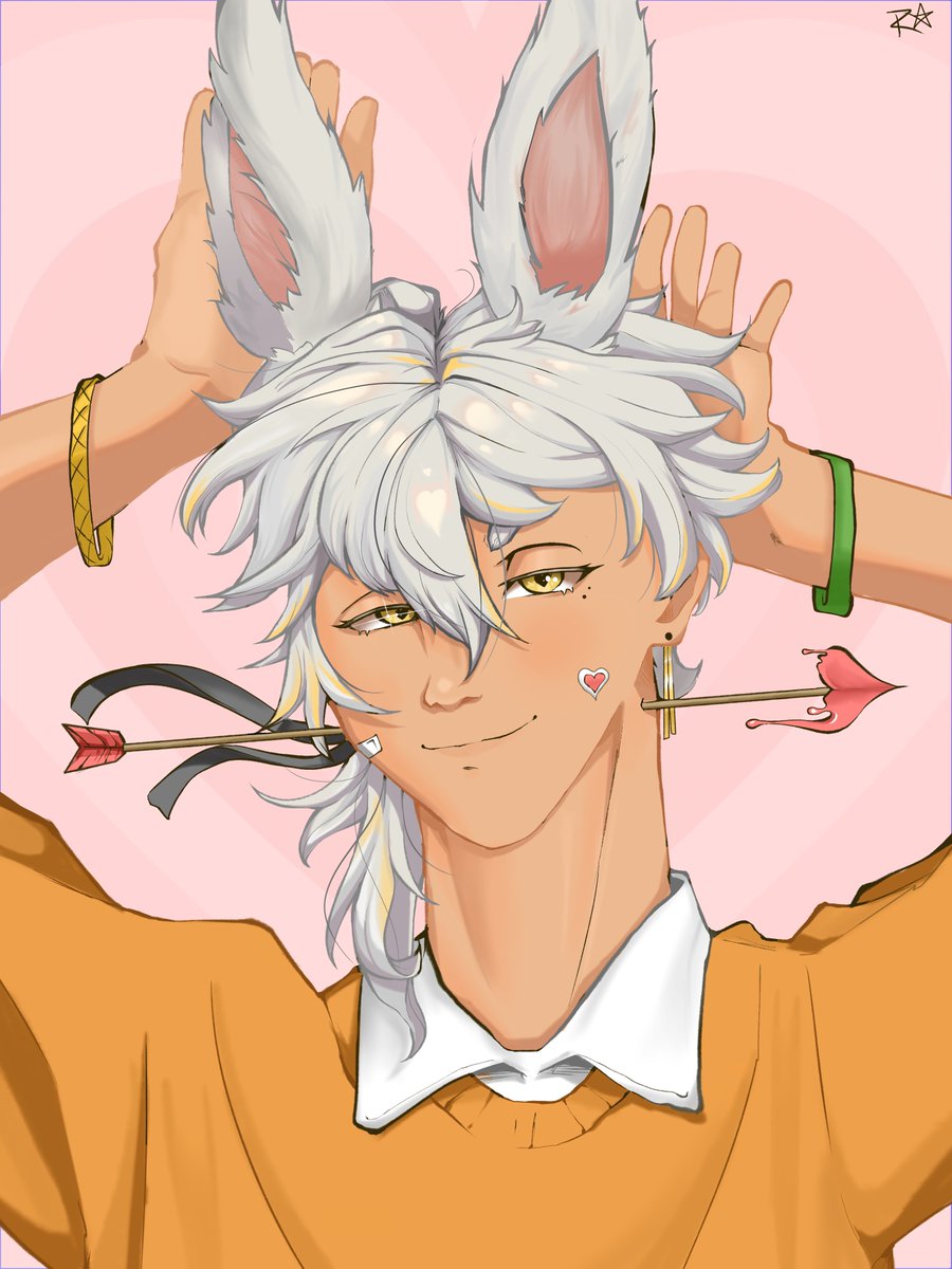 We reached 1000 followers in here! 

Thanks everyone for believing in my worko :')

Have this art of me from <a href="/rody_rhys/">Rodrhys</a> ! can you find all the little details/references? 👀

#Astroartsita *

* Referential image. The bunny ears shouldn't be there...