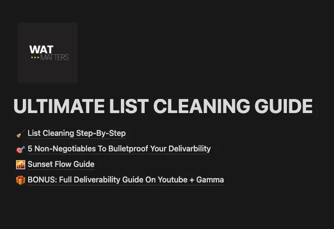 You’re overpaying for Klaviyo.

Just cleaned my client’s list and saved them $18k/year on their Klaviyo bill.

I created a doc showing you EXACTLY:
-our list-cleaning SOP
-5 non-negotiables of deliverability
-full sunset flow guide

RT + Comment “CLEAN”

Follow and I'll send it!
