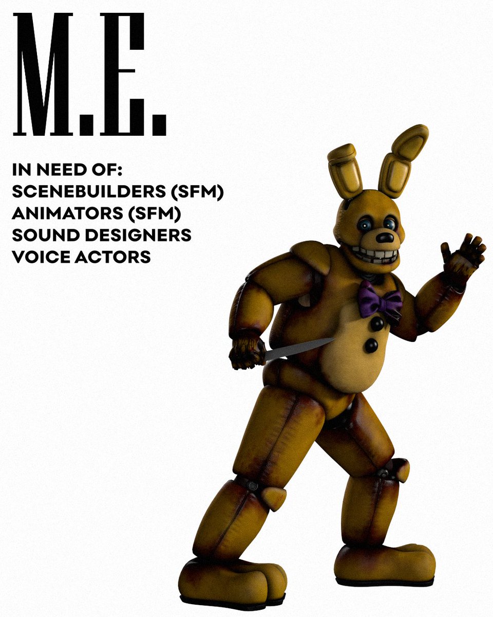 jdooo_x3's tweet image. The Yellow Rabbit wants YOU to join M.E.'s production!
If interested, message me on Discord at jdooo_x3.