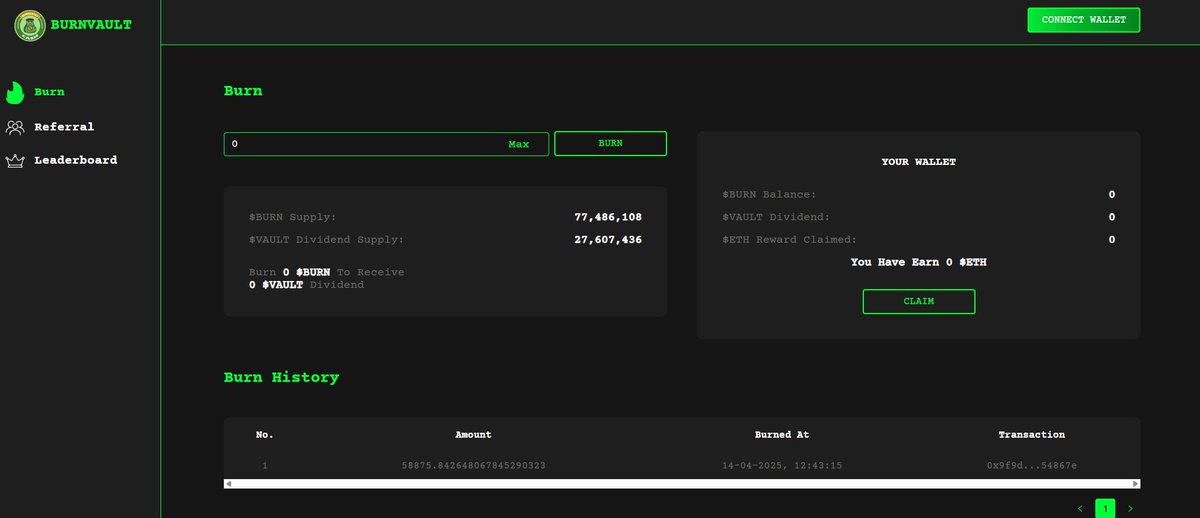 New ponzi scheme on Abstract chain $BURN

Ca: 0x231d510746Ed6977DD8D692168FC98CdC52D1e34

BURN TOKEN to earn ETH it's on early so you're probably winning on this ponzi scheme buy some $BURN and burn on app.burnvault.cash/?ref=0xF596985… to get $ETH it's so early so you will win in this