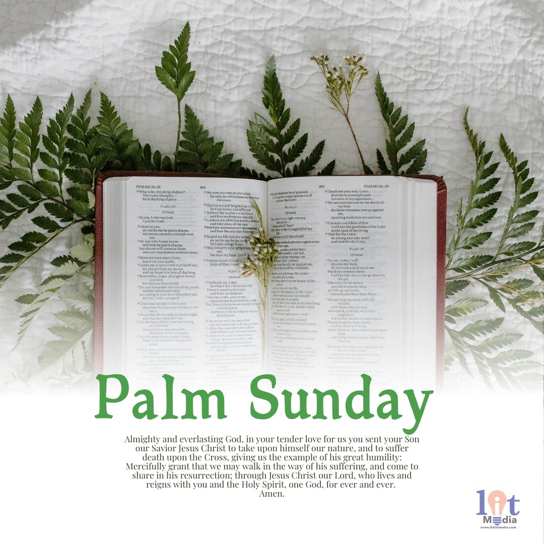 "Ride on, ride on in majesty! In lowly pomp ride on to die;  
O Christ, Thy triumphs now begin o'er captive death and conquered sin."

#PalmSunday #HolyWeek #ItsLITMedia  #AnglicanHymn  #PalmSunday2025 #DigitalWithPurpose