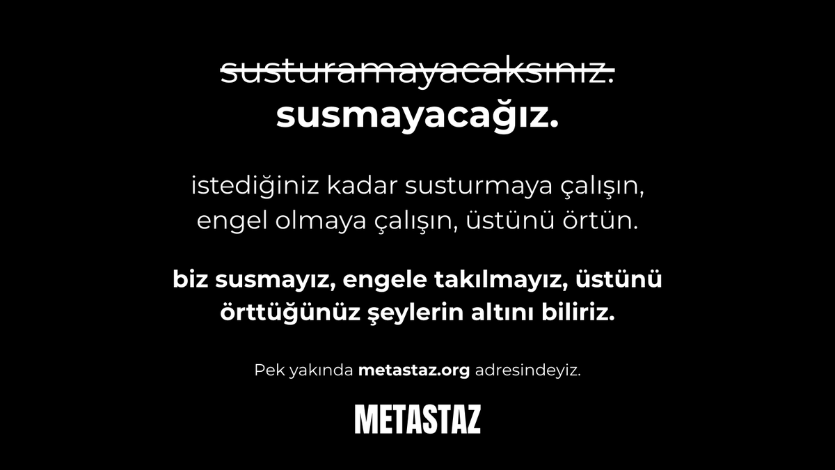 susmayacağız ki :D

Repostlamayı ve takip etmeyi unutmayın, yoksa başkalarını bu postlardan mahrum edersiniz.

Etiketler;
Sivasspor #deprem #FenerinMaçıVar Manaj Kaleci #AyağaKalk Penaltıyı #SağlıktaAtamayıBölme Tadic Efkan