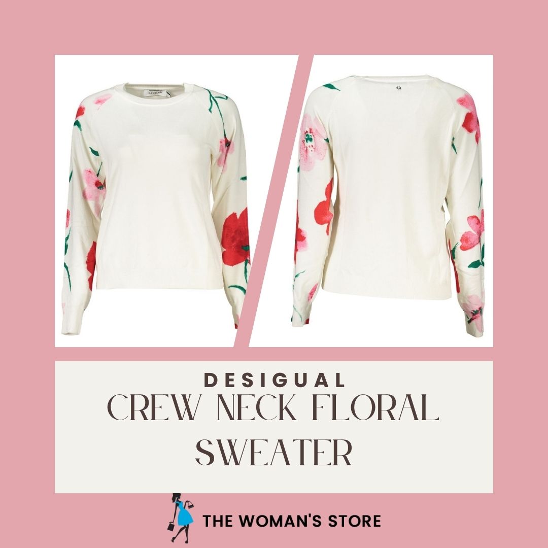 Thewomansstore's tweet image. Add a touch of elegance to your wardrobe with the Desigual Crew Neck Sweater. Featuring chic contrast details and a unique print, this sweater pairs perfectly with spring vibes and floral accents.

thewomansstore.com/Desigual-Elega…
#DesigualStyle #SpringElegance #ChicComfort