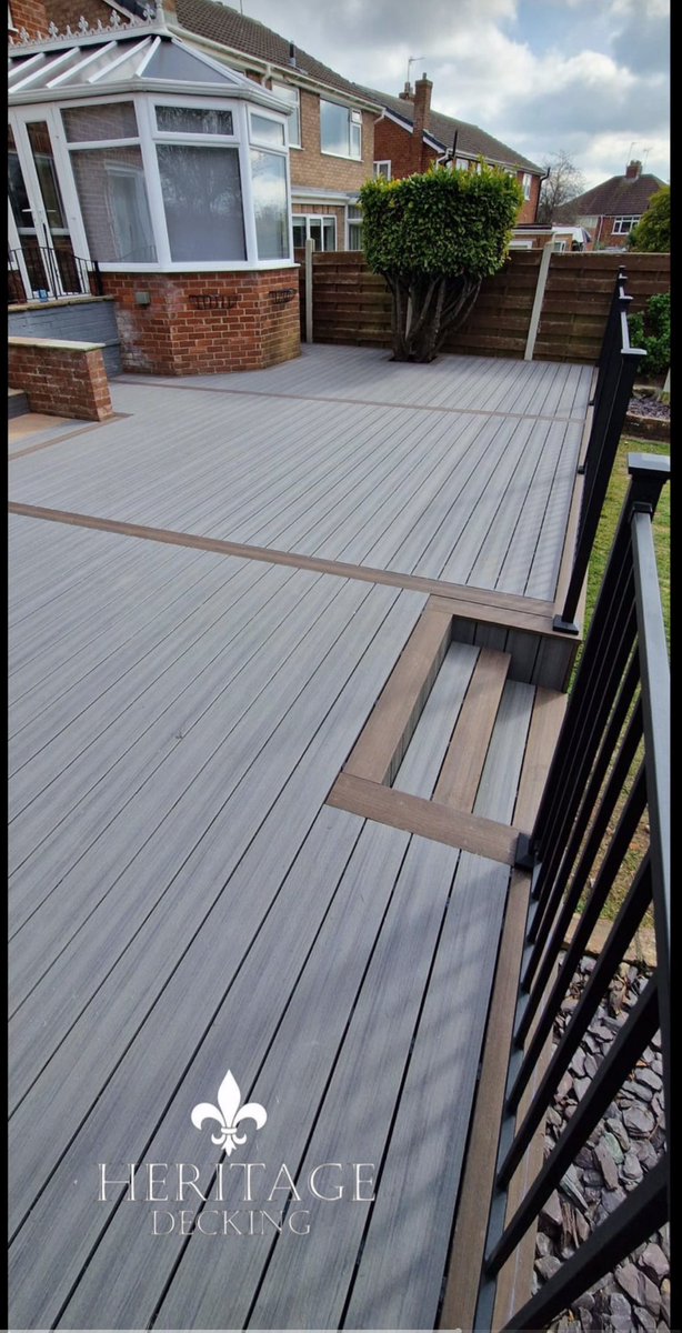 🌟🌟Get this look! 🌟🌟

🌟Its that time of year again when the days are getting longer and the sun is shining 🌞and we are spending more time in the garden . Heritage Decking installed <a href="/Deckorators/">Deckorators</a> Voyage mineral based deck in Sierra Grey with Khaya borders!