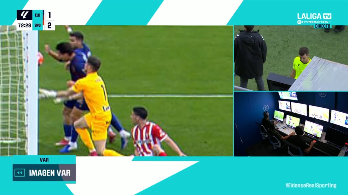 ArchivoVAR's tweet image. 🖥️💥 Matricula de honor para Arcediano Monescillo desde el VAR en el Nuevo Pepico Amat.

👉🏻 Fede Vico empuja el balón al fondo de las redes de forma muy disimulada con la mano.

✅ GOL ANULADO.

▪️ Impecable la actuación del colegiado castellano-manchego desde el vídeo-arbitraje.