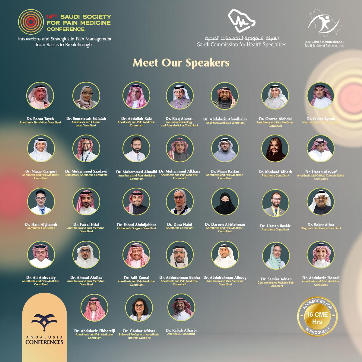 SSPainMedicine's tweet image. أيام معدودة فقط عن افتتاح المؤتمر الرابع عشر للجمعية السعودية لطب الالم 
سارعوا للتسجيل بالمؤتمر الدخول عبر الرابط :

pmw.andalusia-academy.com

#kauweb
#fom_med_kau 
#kauhospita
#Nursing 
#pain 
#كليات 
#صحة
#جامعة_الملك_عبدالعزيز