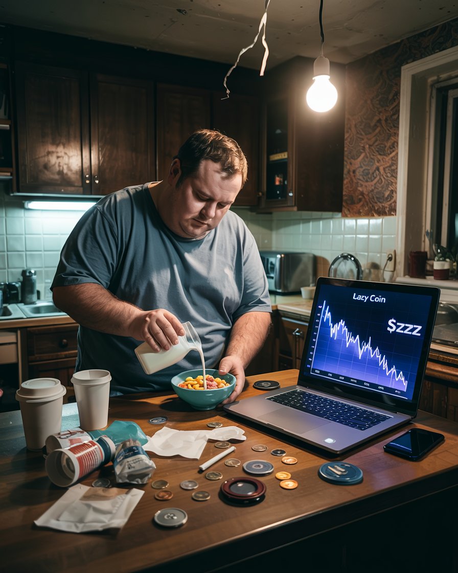 #Crypto #SOL #memecoin #pumpfun #FairLaunch
GM y'all

Making my breakfast and coffee

I'm pretty tired today but gonna work on the computer for a while

Everyone wants an update
But everyone has to understand I'm hungry when I wake up 

Degenerate website: LazyCoin.Shop