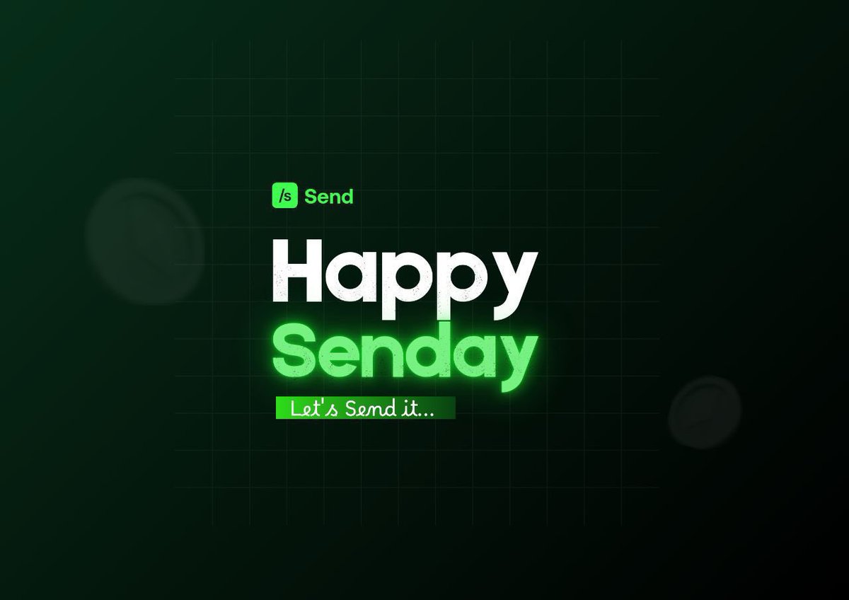 _ghostchad01's tweet image. Happy Senday 💚

I&apos;ll be giving out 350 $SEND tokens to one luck winner 

Follow, like ,retweet and tag 2 friends. Also, make sure to drop your sendtags in comments... I&apos;ll pick the winner soon 

You might be the lucky one 😉🤝

$SEND $USDC