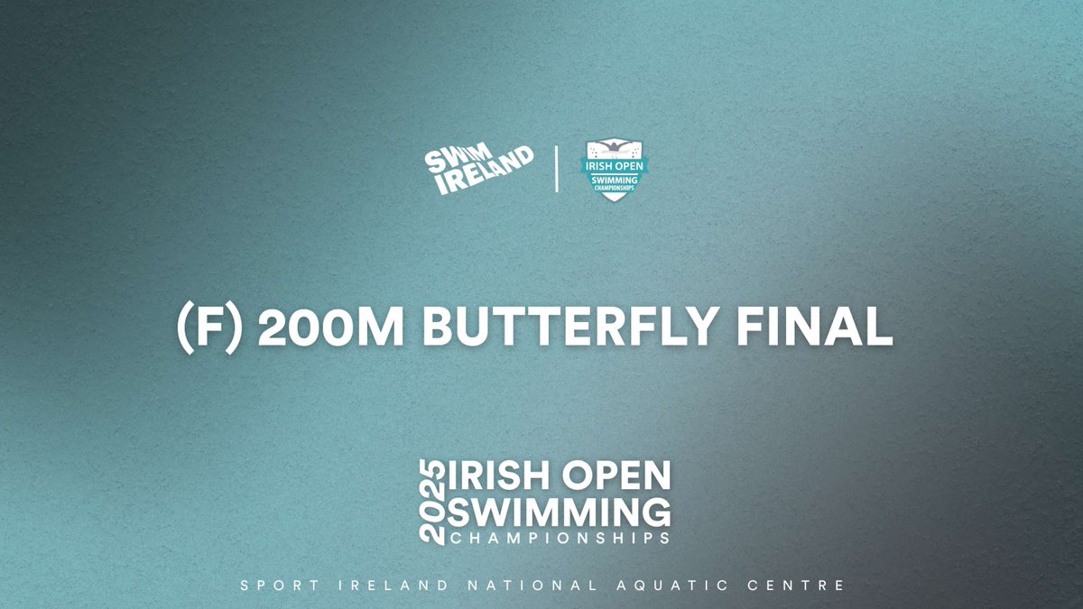 (𝗙) 𝟮𝟬𝟬𝗠 𝗕𝗨𝗧𝗧𝗘𝗥𝗙𝗟𝗬 𝗙𝗜𝗡𝗔𝗟

🥇 Alana Burns-Atkin | National Centre Ulster | 2:16.85
🥈 Eva Bayley | New Ross | 2:23.64
🥉 Eva Hand | Bangor | 2:29.83