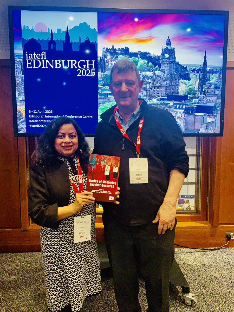 Tasnima Aktar, PhD (@drtaktar) on Twitter photo Co-presented our paper on <a href="/tesolgraphics/">TESOLgraphics</a> research-practice dialogue & received the hard copy of the book I have a chapter in on mentoring teacher-research, at #IATEFL2025 Co-presented our paper on <a href="/tesolgraphics/">TESOLgraphics</a> research-practice dialogue & received the hard copy of the book I have a chapter in on mentoring teacher-research, at #IATEFL2025