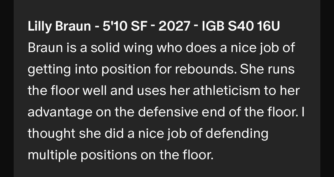 Lilly Braun (@lillianbraun_) on Twitter photo Thank you <a href="/AsherScouting/">Asher Scouting</a> for the write up! Had a great weekend with my team going 2-1. Looking forward to our first live session tournament in two weeks! <a href="/IGB_16U_S40_EPP/">IGB 16U S40 EPP</a> Thank you <a href="/AsherScouting/">Asher Scouting</a> for the write up! Had a great weekend with my team going 2-1. Looking forward to our first live session tournament in two weeks! <a href="/IGB_16U_S40_EPP/">IGB 16U S40 EPP</a>