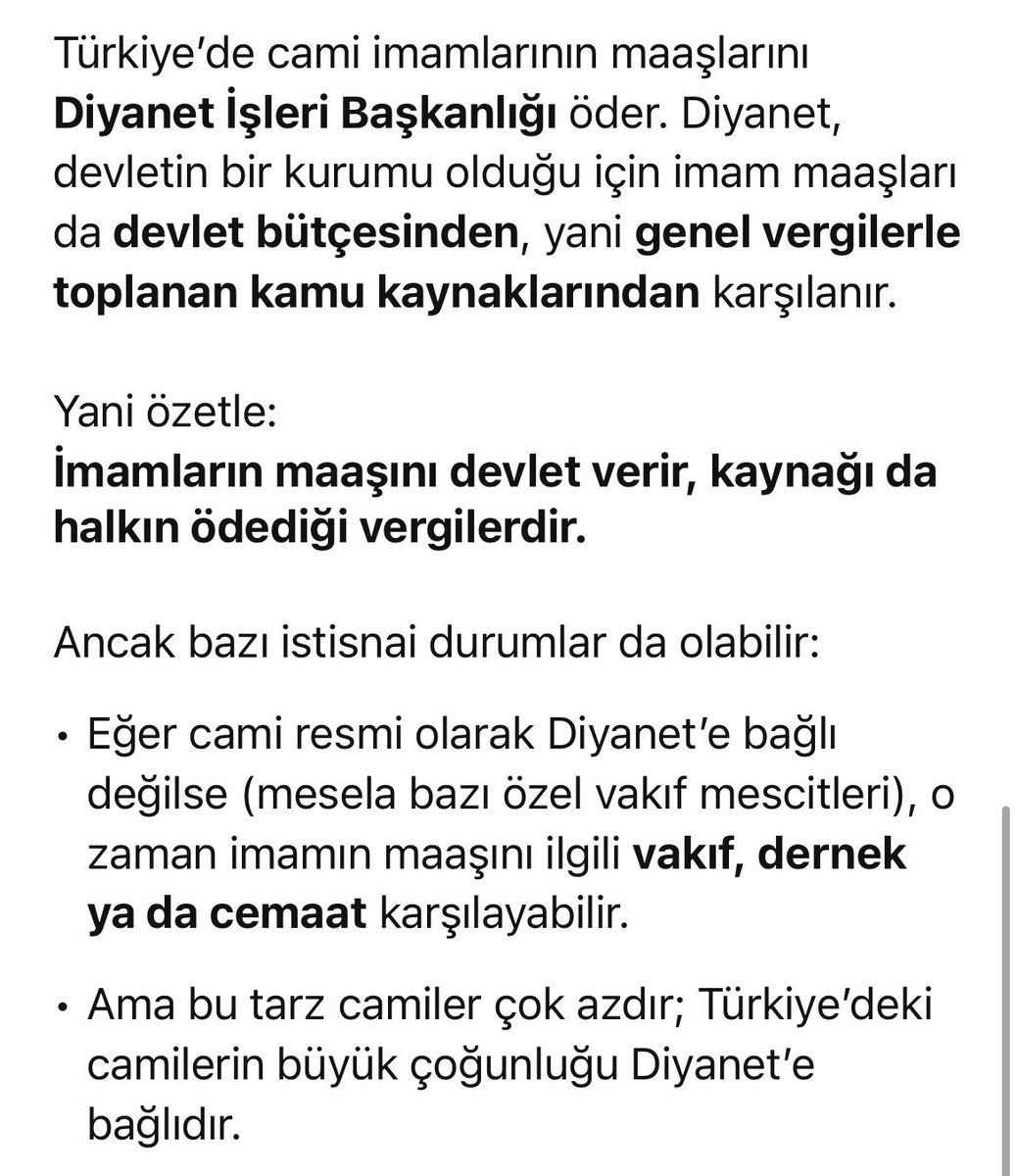 baranbsktss's tweet photo. @furkanyek @DuasKarabiber kaynagi chatgpt olmakla beraber boyle bir yazi aldim tum camiler vakif veya cemaatlerin yapimiymis gibi konusamazsiniz camiiye veya spesifik olarak fotograftaki alana karsi degilim ama adim basi camii oldugu gercegi var ulkemizde ve bunlarin yapimi imamlarin maasi bizden cikiyor https://t.co/lwwojkm4Bg