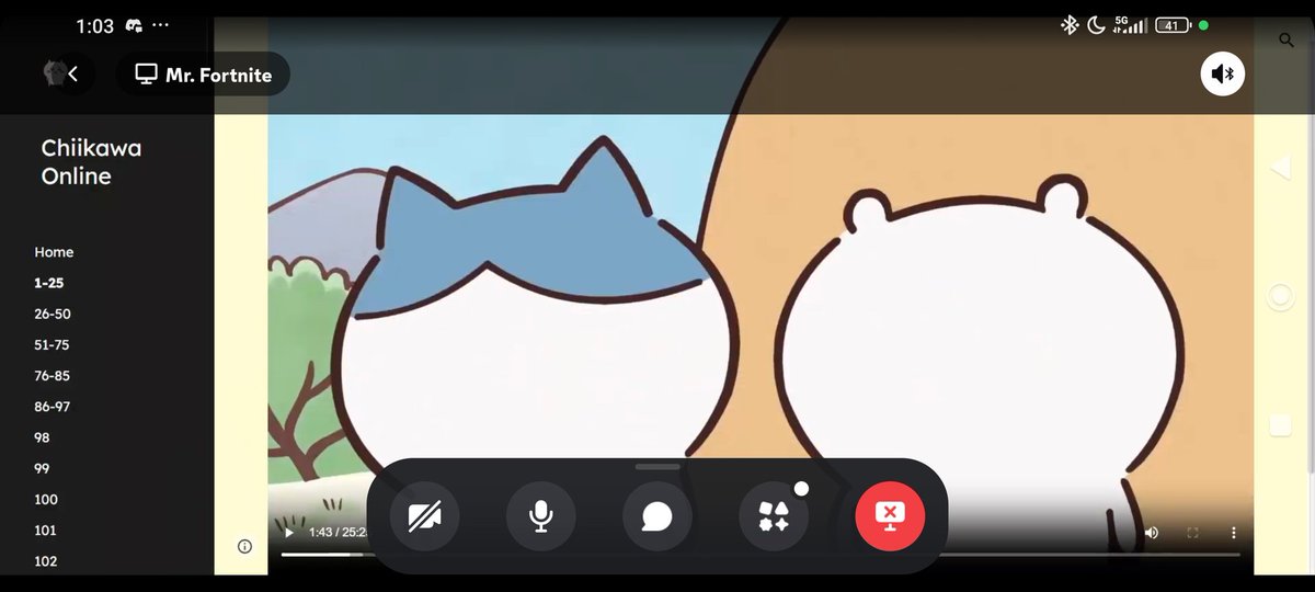 StarlyCactus's tweet image. Watching Chiikawa with my friend Mr. Fortnite at 1 AM #epiclife