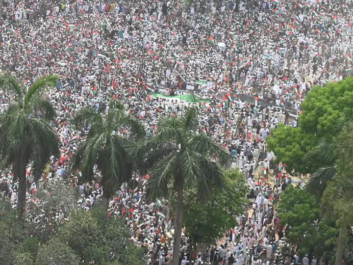Millions in Bangladesh marched in solidarity with Gaza 🇧🇩❤️🇵🇸