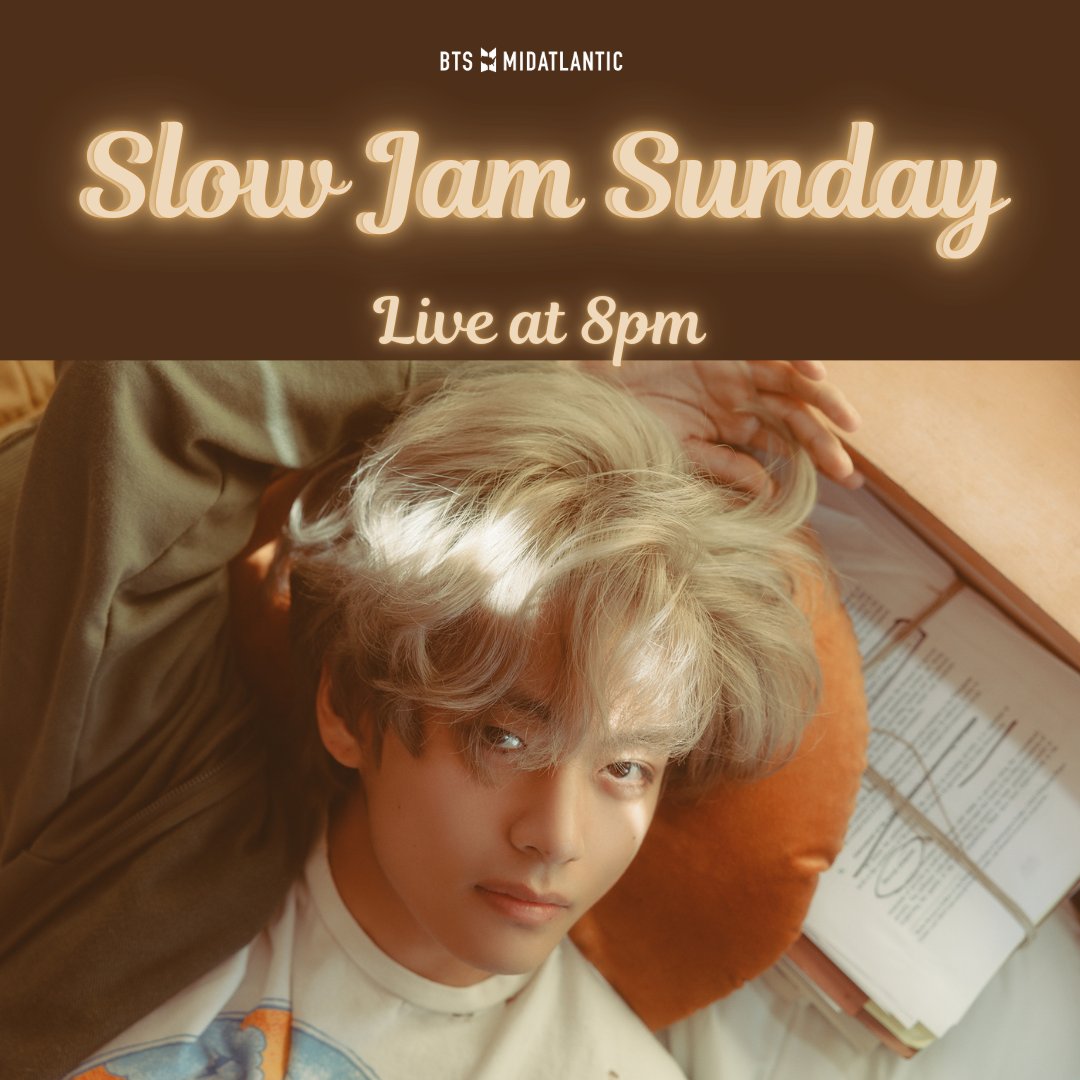BTSxMidAtl's tweet photo. The soothing voice of V. Tonight at 8pm (EST). 🕵️‍♀️💜
#BTS #BTSARMY #V #SlowJamSunday
https://t.co/WA8eeQPBAw https://t.co/0buTbmaaLq
