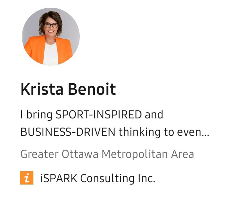 Krista Benoit | iSPARK tweet media