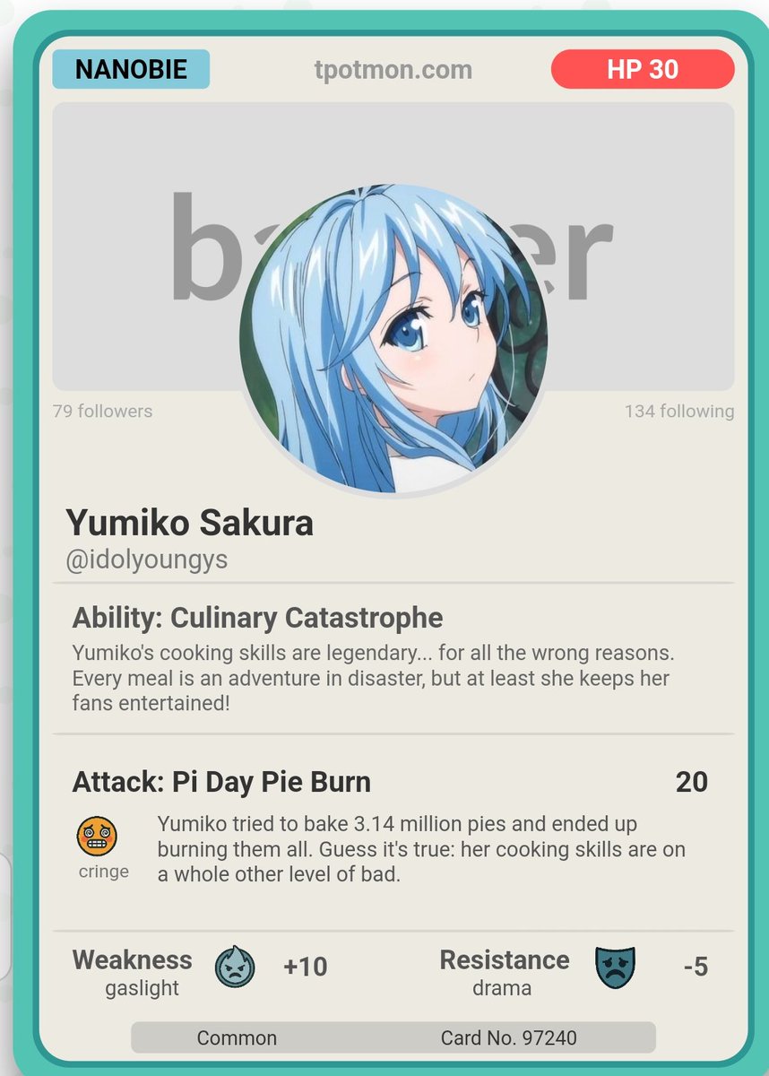 "you don't need to burn me with my lack of cooking skills"