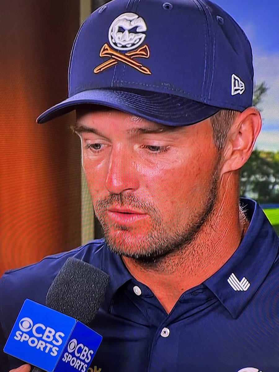 UsedGolfFacts's tweet photo. Why is Bryson talking to the media? I thought you were supposed to go slam your trunk and cry in the parking lot when you don’t win? 🤔 https://t.co/bx1ybjj1qZ