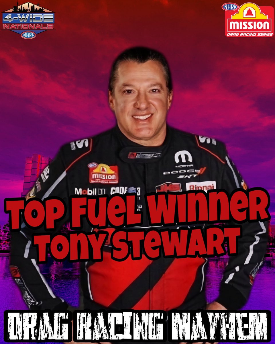 TONY STEWART IS A NHRA TOP FUEL WINNER !!

#NHRA #Vegas4WideNats