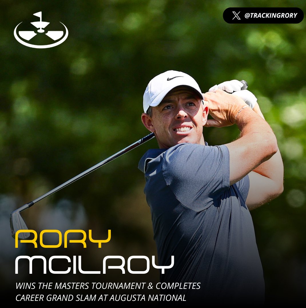 NUCLR GOLF (@nuclrgolf) on Twitter photo 🚨🏆🏆 CAREER GRAND SLAM 🏆🏆🚨
RORY MCILROY HAS WON THE MASTERS
HISTORY HAS BEEN MADE AT AUGUSTA
LEGENDARY STATUS UNLOCKED 🔓☢️
<a href="/TrackingRory/">TRACKING RORY</a> | #themasters 🚨🏆🏆 CAREER GRAND SLAM 🏆🏆🚨
RORY MCILROY HAS WON THE MASTERS
HISTORY HAS BEEN MADE AT AUGUSTA
LEGENDARY STATUS UNLOCKED 🔓☢️
<a href="/TrackingRory/">TRACKING RORY</a> | #themasters