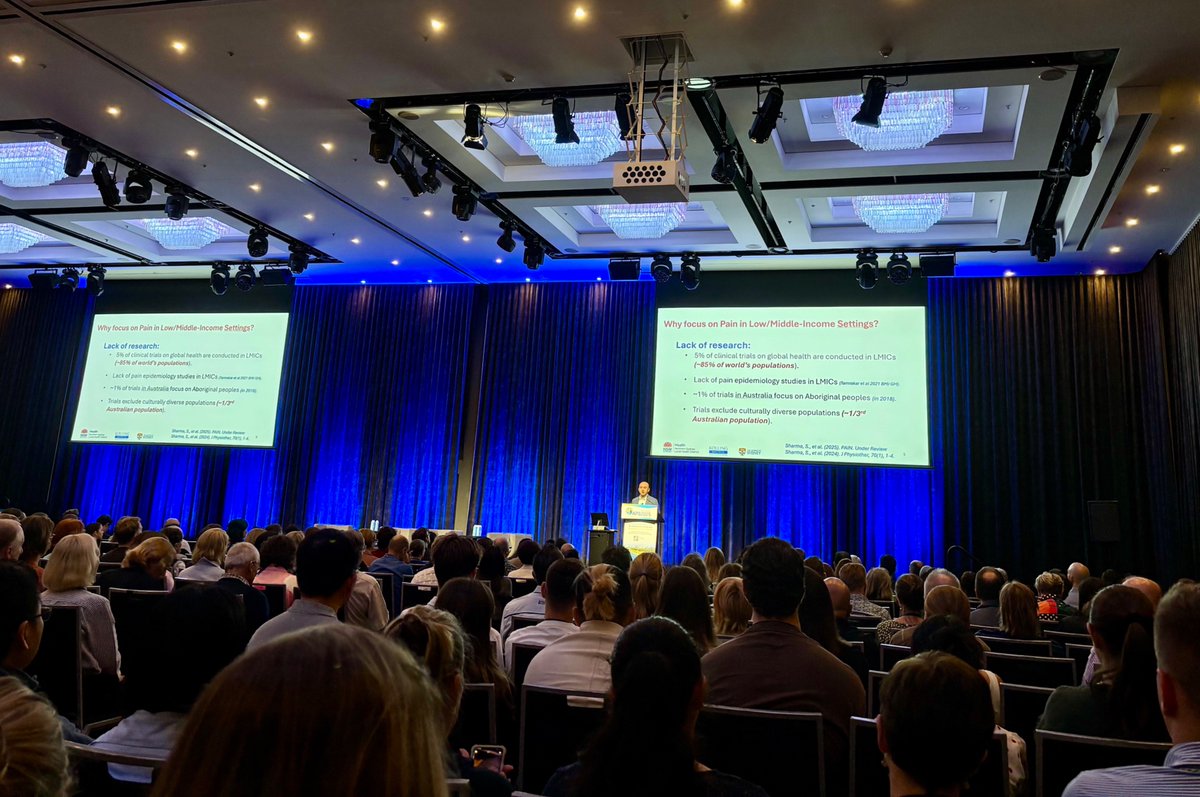 JoshuaWPate's tweet image. Staggering fact: Only 5% of clinical trials on global health are conducted in LMICs - even though they’re home to around 85% of the world’s population.
Fantastic presentation by Saurab Sharma at #AusPainSoc!
#LMIC #ResearchEquity #APS