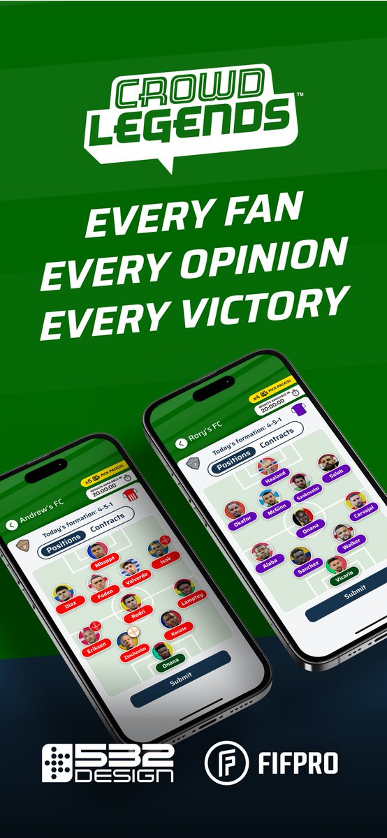 Crowd Legends: Football (@crowdlegends) on Twitter photo Crowd Legends is here! ⚽️
From a new startup in Dundee. No stats, just gut feeling.
One match a day. No life-consuming marathons. Just you, your love of football, and the crowd.
iOS: apps.apple.com/app/crowd-lege…
 
Android: play.google.com/store/apps/det…
#FootballGame #MobileGame Crowd Legends is here! ⚽️
From a new startup in Dundee. No stats, just gut feeling.
One match a day. No life-consuming marathons. Just you, your love of football, and the crowd.
iOS: apps.apple.com/app/crowd-lege…
 
Android: play.google.com/store/apps/det…
#FootballGame #MobileGame