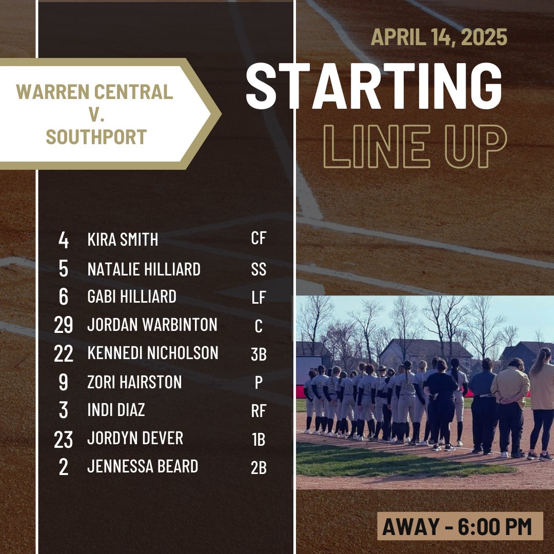 Tomorrow’s Starting Lineup!!